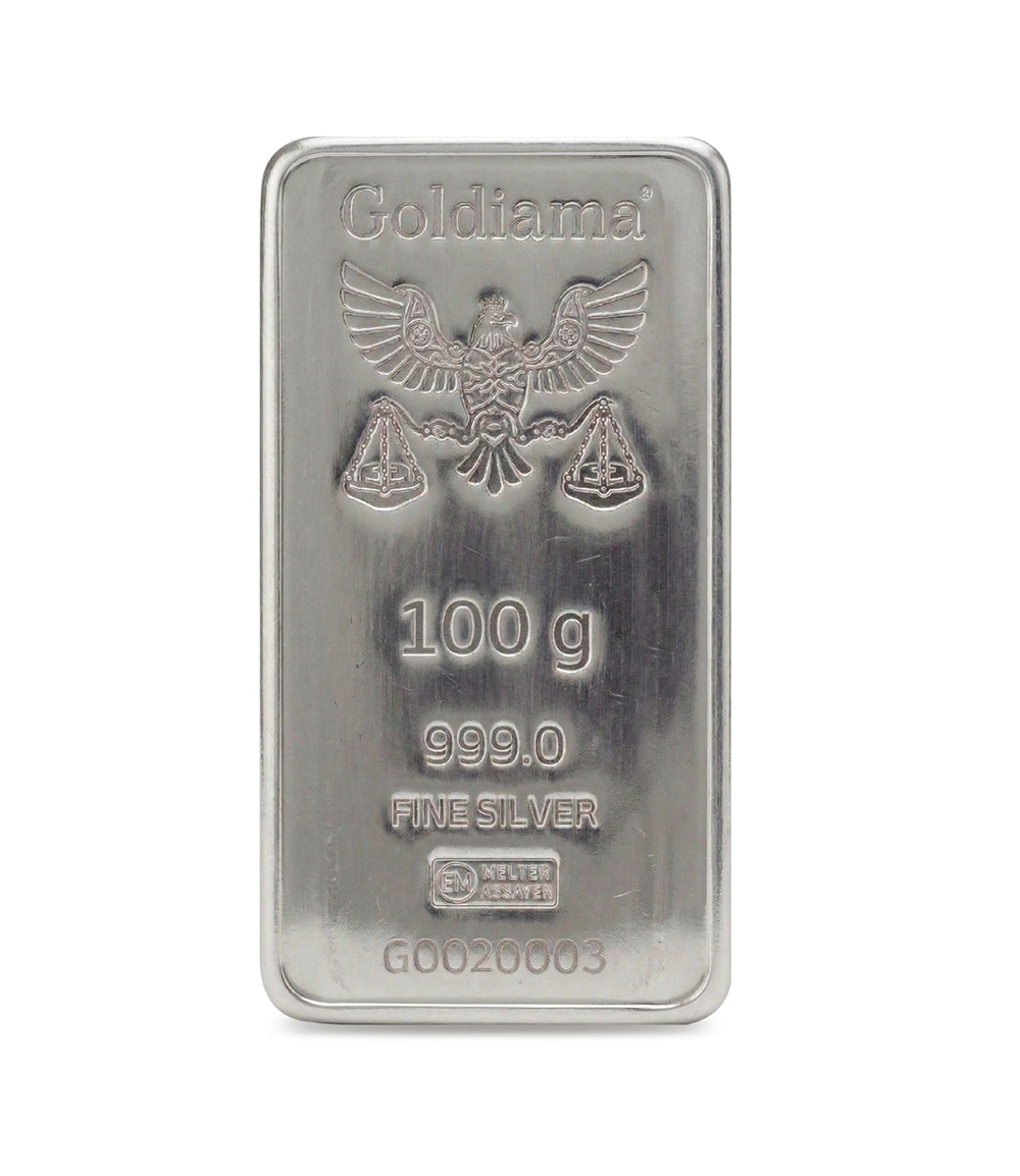 100 Gram Cast Silver Bar