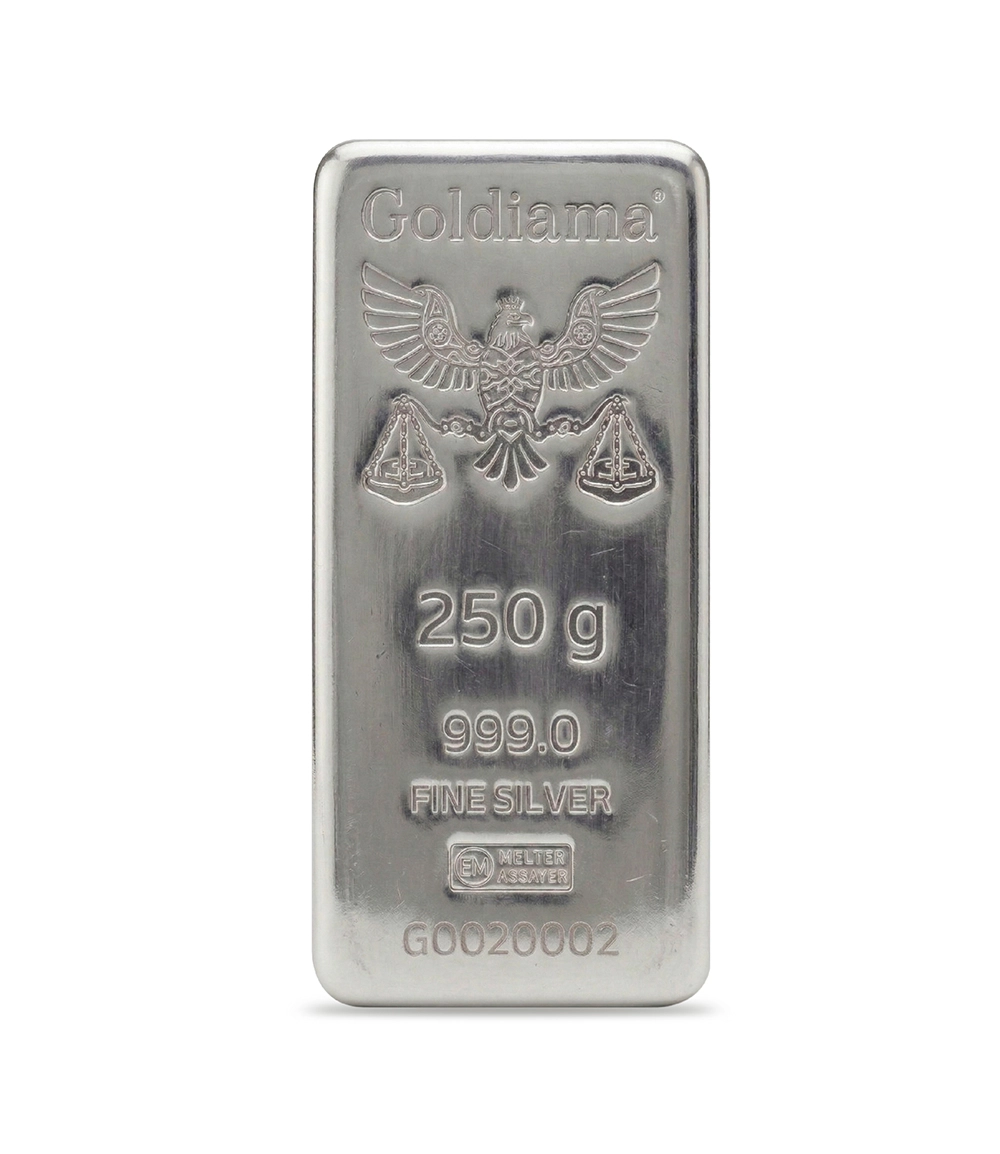 250 Gram Cast Silver Bar