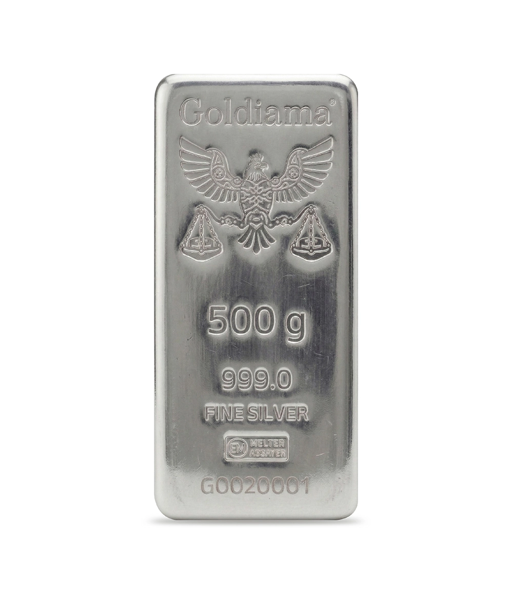 500 Gram Cast Silver Bar