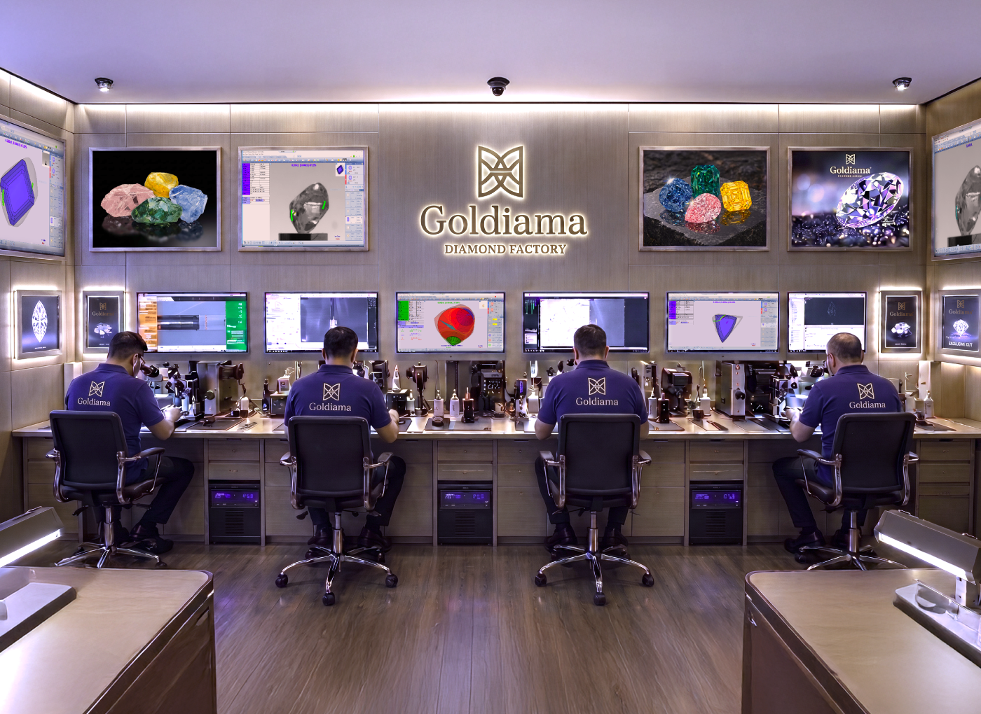 Laser cutting and gemology studio