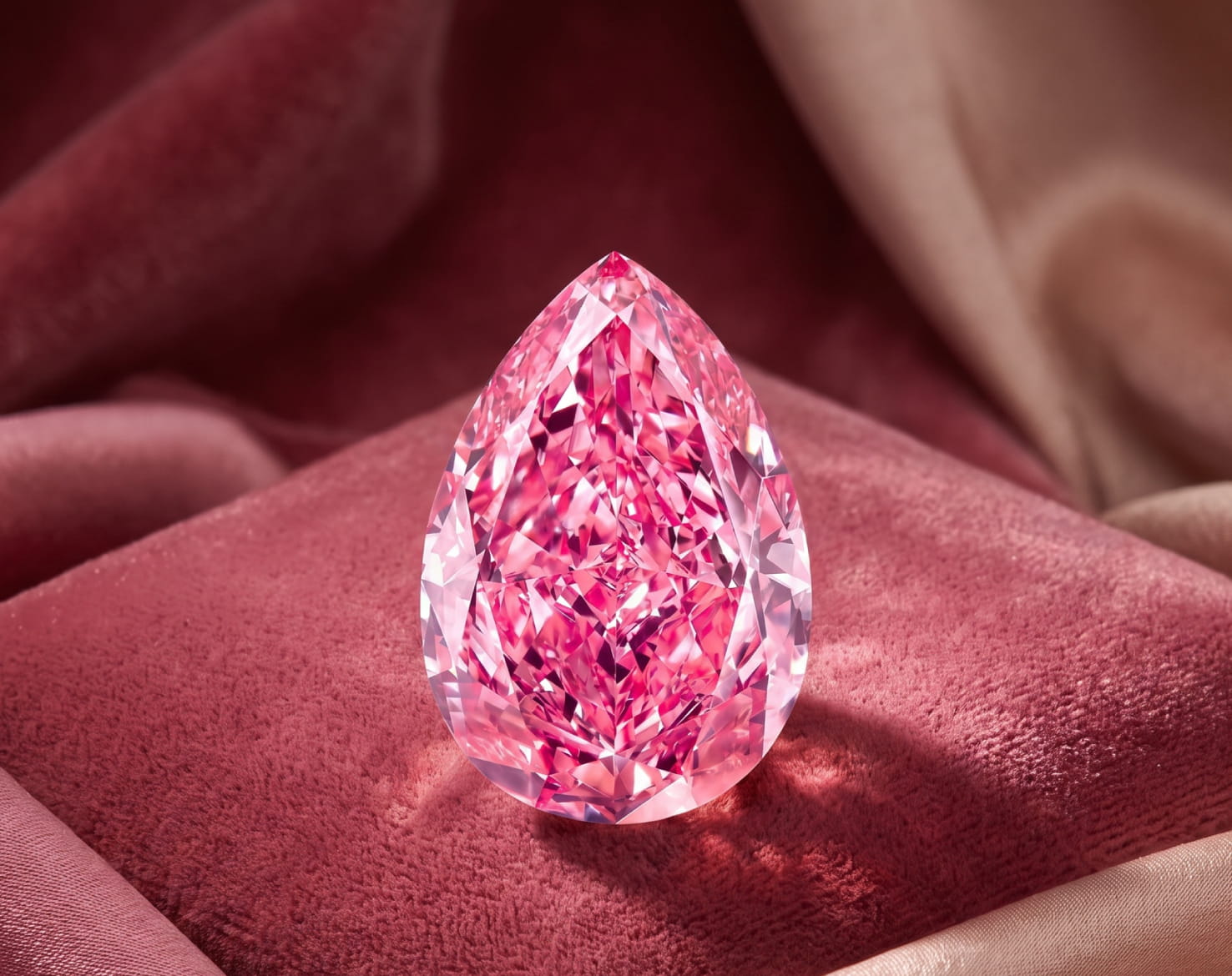 Investment-grade natural fancy pink diamond selected by Goldiama