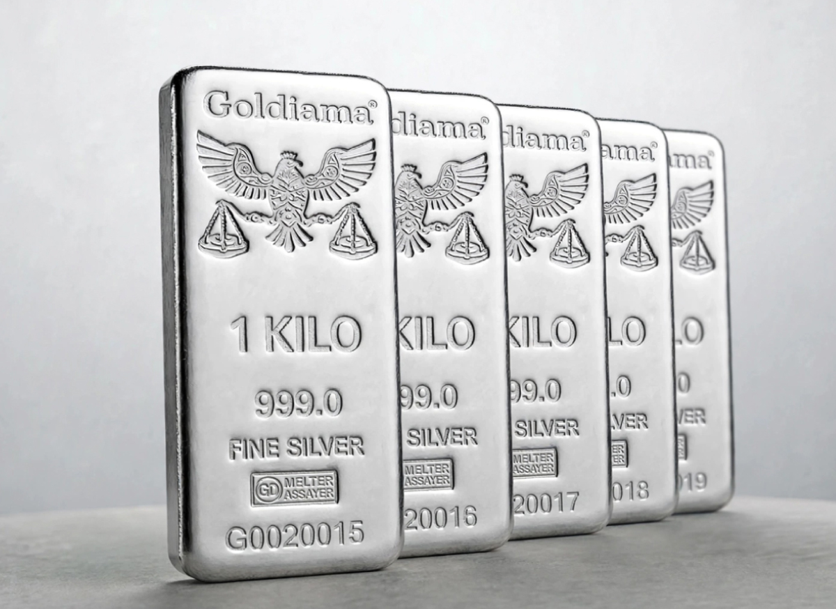 Goldiama silver bars