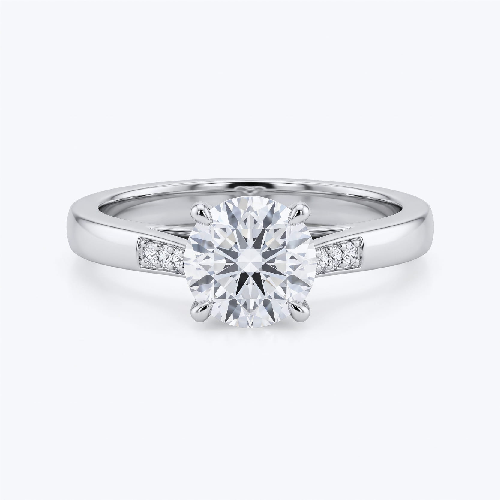 Cathedral ring setting by Goldiama