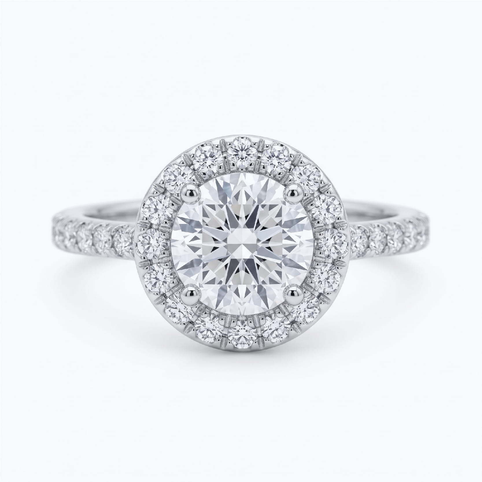 Diamond Halo ring setting by Goldiama