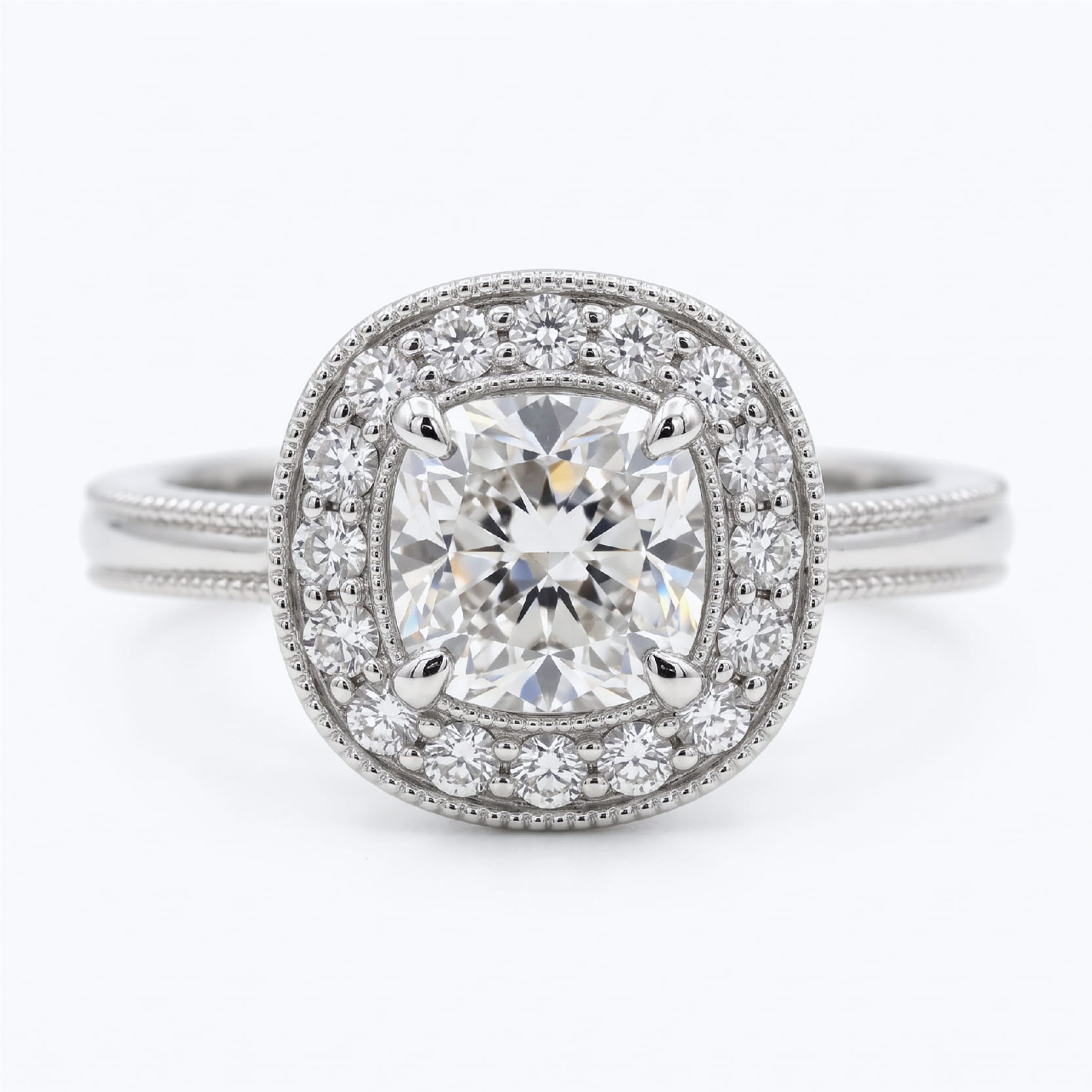 Vintage Milgrain ring setting by Goldiama