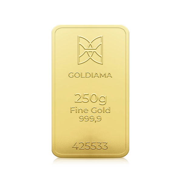250 Gram Gold Bar 999.9 Purity