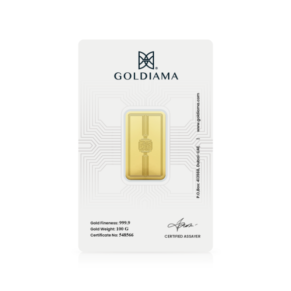100 Gram Gold Bar 999.9 Purity