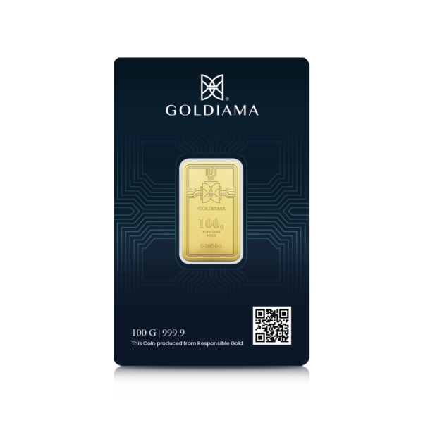 100 Gram Gold Bar 999.9 Purity