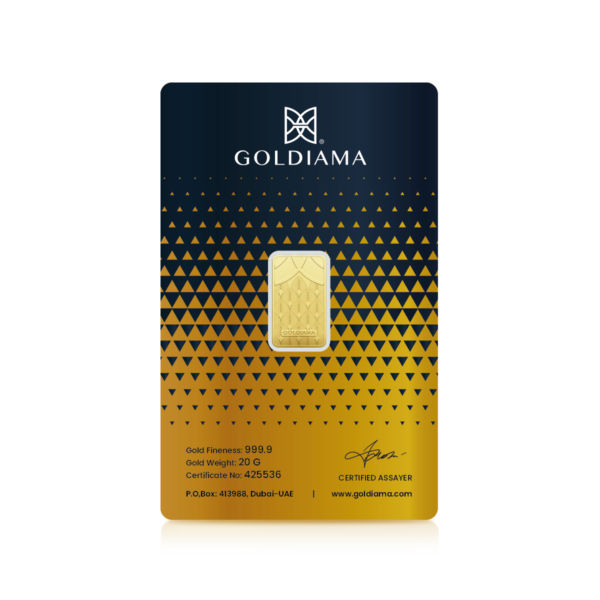 20 Gram Gold Bar 999.9 Purity