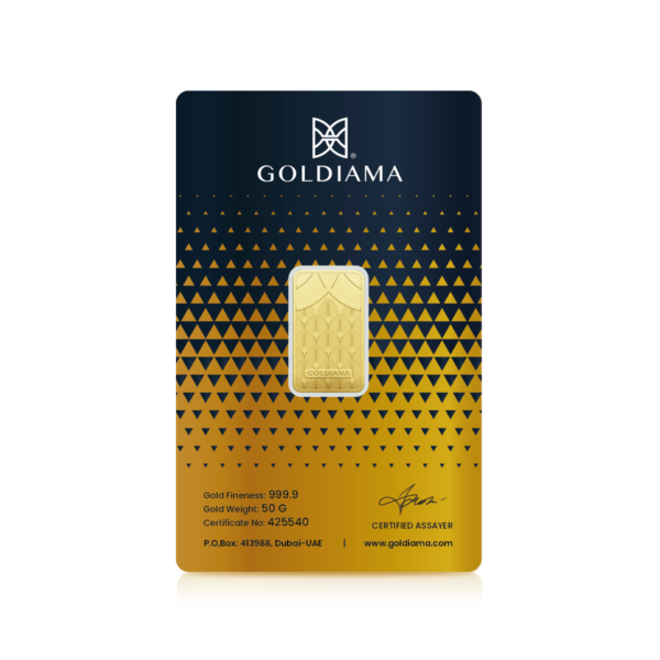 50 Gram Gold Bar 999.9 Purity