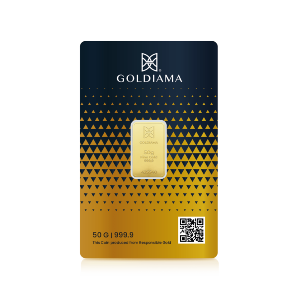 50 Gram Gold Bar 999.9 Purity