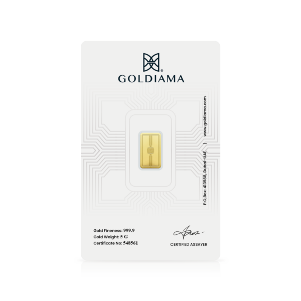 5 Gram Gold Bar 999.9 Purity