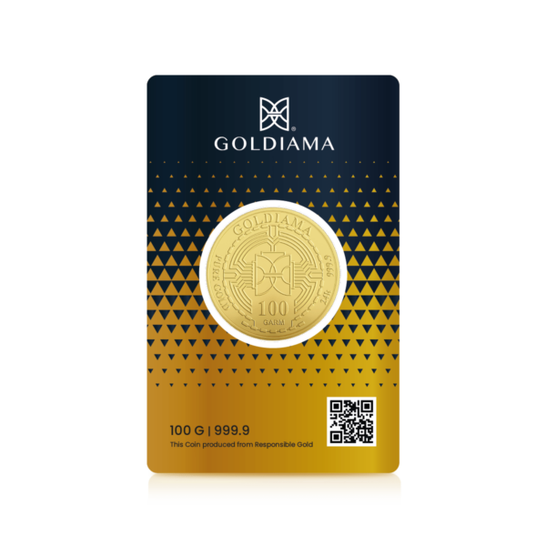 100 gram Gold Coin 999.9 Purity